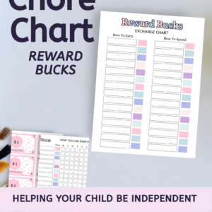 Chore Chart with reward bucks